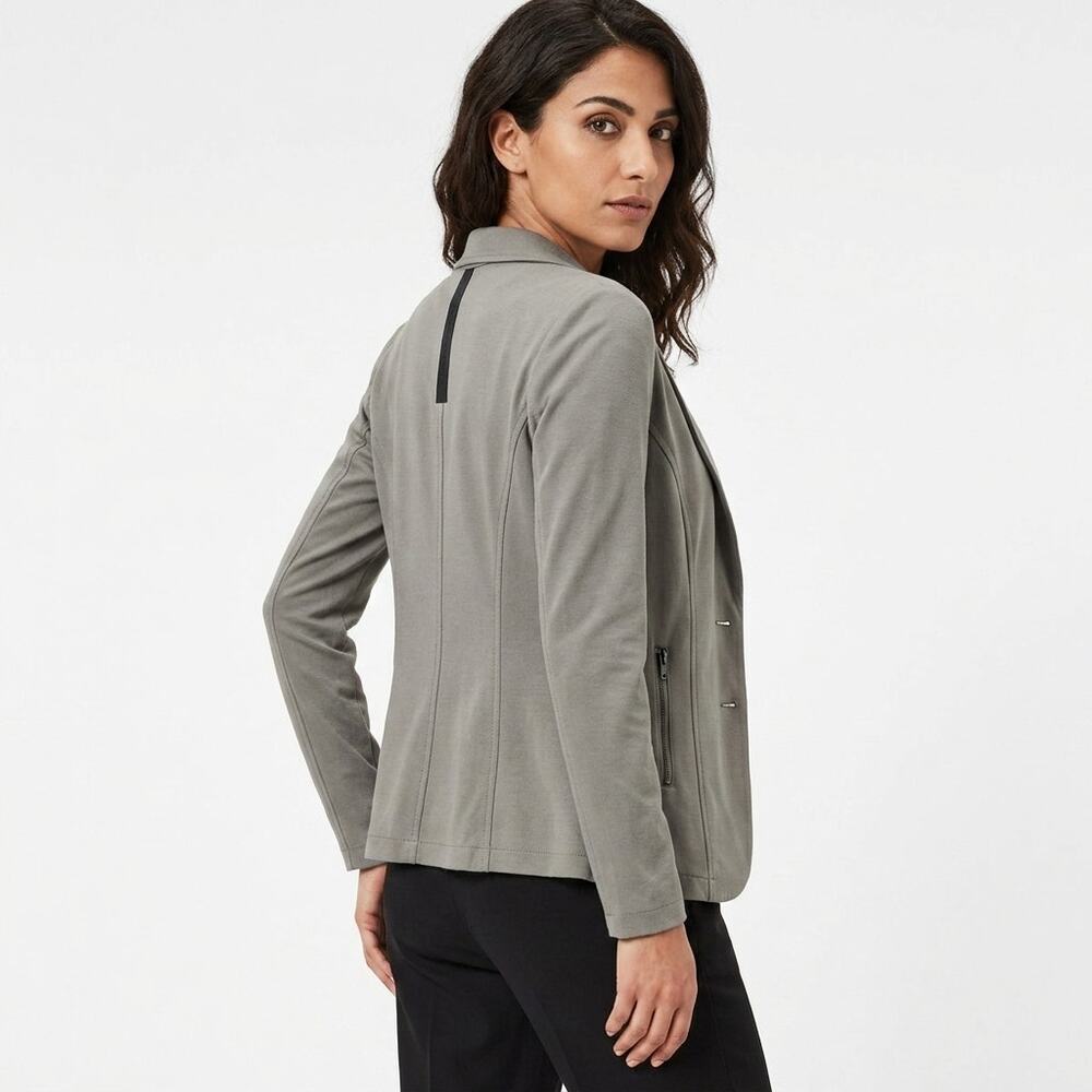 IKKS Gray Blazer Lightweight Jacket Women Size 38